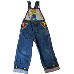 VTG OshKosh One-of-a-Kind Denim‎ Kids Overalls Quilted by Marti Michell Rare